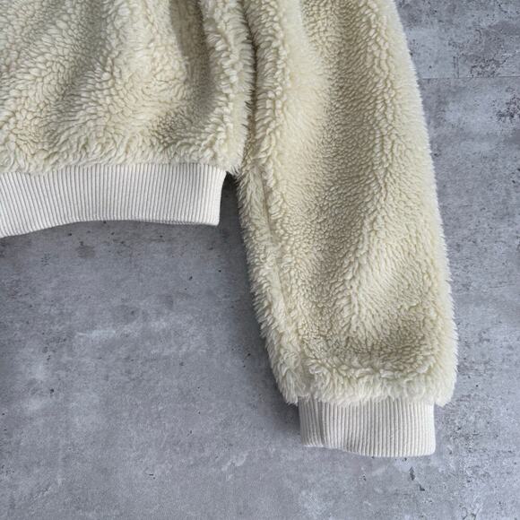 Tiger Mist Teddy Sherpa bomber jacket in cream size small - Picture 4 of 8